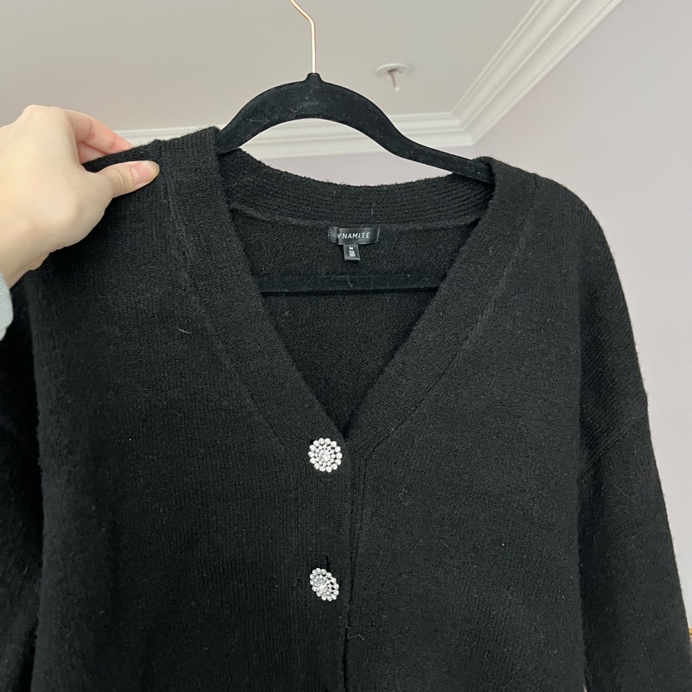 Dynamite black button up cardigan